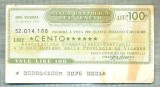 A2192 ASIGNAT BILET BANCA CATTOLICA DEL VENETO - 100 LIRE-starea cese vede