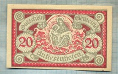 A2172 BANCNOTA NOTGELD- AUSTRIA 20 HELLER -1920-SERIA FARA-starea care se vede