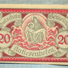 A2172 BANCNOTA NOTGELD- AUSTRIA 20 HELLER -1920-SERIA FARA-starea care se vede