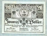 A2165 BANCNOTA NOTGELD- AUSTRIA 20 HELLER -1920-SERIA FARA-starea care se vede