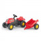 Tractor cu Pedale si Remorca copii 012121 Rosu Rolly Tolly Rolly Toys