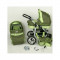 Carucior 2 in 1 Silver cu roti gonflabile S25 (Verde Inchis cu Verde Deschis) Kunert