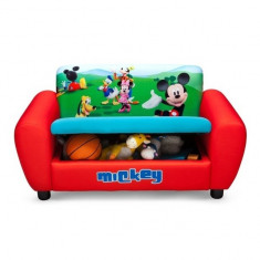 Canapea si cutie depozitare jucarii Disney Mickey Mouse Delta Children foto