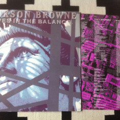 JACKSON BROWNE lives in the balance disc vinyl lp muzica pop rock Asylum rec VG+