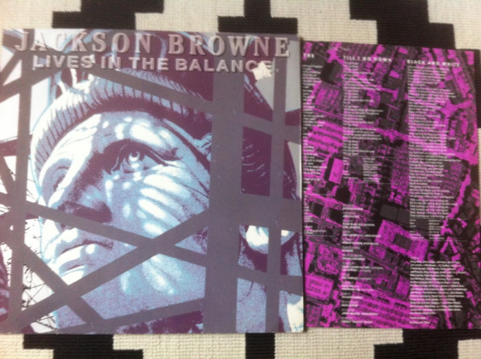 JACKSON BROWNE lives in the balance disc vinyl lp muzica pop rock Asylum rec VG+