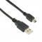4World Cablu USB 2.0 AM / BM mini, 1,8m, negru