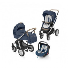 Carucior 3 in 1 Dotty Denim Navy Baby Design foto