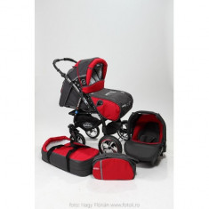 Carucior 3 in 1 Junior Plus Charcoal Grey Red Baby-Merc foto