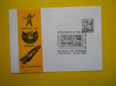 HOPCT PLIC S 42 AUSTRIA 1970 PRIMUL OM PE LUNA ZBORUL -COSMOS SPACE foto