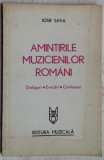 IOSIF SAVA - AMINTIRILE MUZICIENILOR ROMANI: DIALOGURI/EVOCARI/CONFESIUNI (1982)