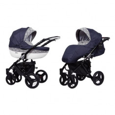 Carucior 3 in 1 Mila Black Blue Lace Kunert foto