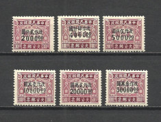 CHINA-TIMBRE-SUPRATIPAR 1948 MNH foto