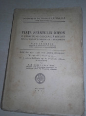 VIATA SFANTULUI NIFON,o redactiune greceasca inedita, 1944 foto