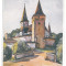 712 - ARDEAL, medieval fortress - old postcard - unused