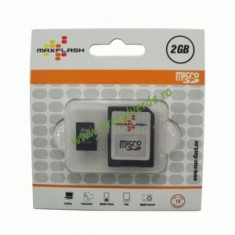 Card MicroSD 2 GB Maxflash cu adaptor foto