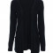 Cardigan simplu negru stil boyfriend