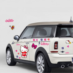 STICKER autocolant AUTOCOLANTE abtibilduri Hello Kitty AUTO masina fete perete foto