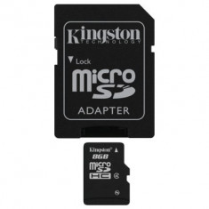 Card MicroSD 8 GB Kingston cu adaptor Clasa 4 foto