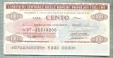 A2254 ASIGNAT BILET BANCA L&#039;ISTITUTO CENTRALE -ITALIA- 100 LIRE-starea cese vede