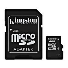 Card MicroSD 4 GB Kingston cu adaptor Clasa 4 foto