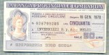 A2232 ASIGNAT BILET BANCA PROVINCIALE LOMBARDA-ITALIA- 50 LIRE-starea cese vede