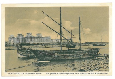 2936 - CONSTANTA, harbor, ships - old postcard - unused foto