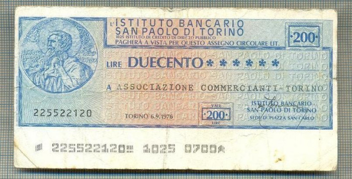 A2206 ASIGNAT BILET BANCA INSTITUTO BANCARIO - 200 LIRE-starea cese vede