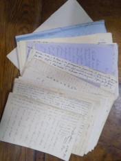 Lot documente si scrisori manuscrise in limba franceza foto