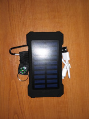 Baterie Externa/ Powerbank Solar 20000Mah -Negru/Samsung/Android/HTC foto