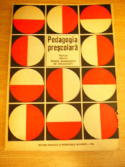 MCCB - PEDAGOGIE PRESCOLARA - MANUAL - ED 1976 foto