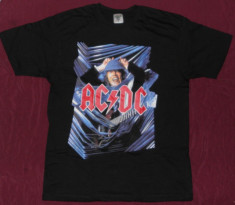 Tricou AC/DC - Angus cu albastru foto