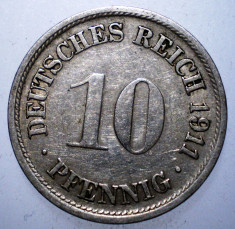 B.585 GERMANIA 10 PFENNIG 1911 F foto