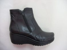 Gheata casual, neagra cu talpa tip pana BO-2257-PL foto