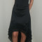 Rochie de seara lunga, deux pieces, din saten negru