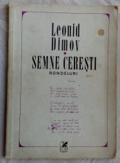 LEONID DIMOV - SEMNE CERESTI (RONDELURI/princeps 1970/coperta PETRE VULCANESCU) foto