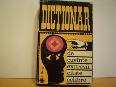 I. BERG - DICTIONAR DE CUVINTE, EXPRESII SI CITATE CELEBRE - CARTONAT - foto