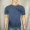 Tricou barbatesc bleumarin, model casual, cu design simplist