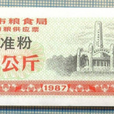 A2295 BANCNOTA CHINA(BON DE OREZ) - 1 ?- 1987 -STAREA CARE SE VEDE