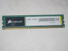 memorie ram pc ddr3 4 gb 1333 mhz CORSAIR 9-9-9-24 1.5v functionala foto