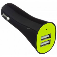Incarcator telefon Kit USB In-Car Charger USBKCC3A, Tip Auto, Conectivitate microUSB 2.0, Putere 3100mAh (Negru) [Fara cablu] foto