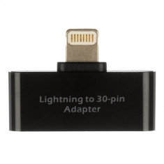 Kit Adaptor incarcare si date 30 Pini Lightning iPhone IPLIADPBKNK, Negru foto