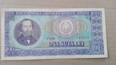 Bancnota de 100 lei 1966, noua foto