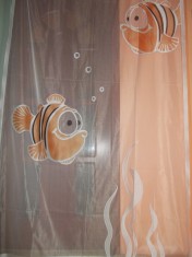 PERDEA ALBA CU MODEL PESTISORI 1,4m/2,45m