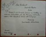 Scrisoare expediata de Diamandy, Directorul Teatrului National Bucuresti, 1914
