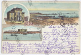 3293 - CONSTANTA, Litho - old postcard - used - 1899, Circulata, Printata