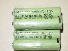 Baterii reincarcabile AAA, acumulatori AAA, 1800mAh, 1.2V, culoare verde foto