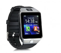 Ceas Smartwatch DZ09 cu MicroSIM si Camera SPY Argintiu foto