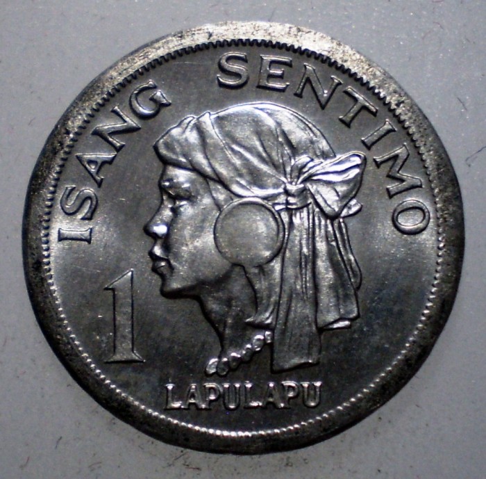 B.818 FILIPINE LAPULAPU 1 SENTIMO 1969 AUNC EROARE