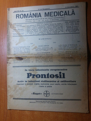 revista romania medicala 15 decembrie 1942 foto