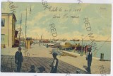 2745 - GALATI, harbor - old postcard - used - 1908